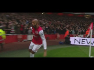 return of thierry henry to arsenal after almost 5 years. and a goal 9 minutes after coming on as a substitute.]