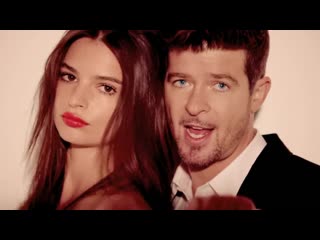 robin thicke - blurred lines / models emily ratajkowski, jessi m’bengue and elle evans / music sexy girl beauty big tits big ass natural tits milf